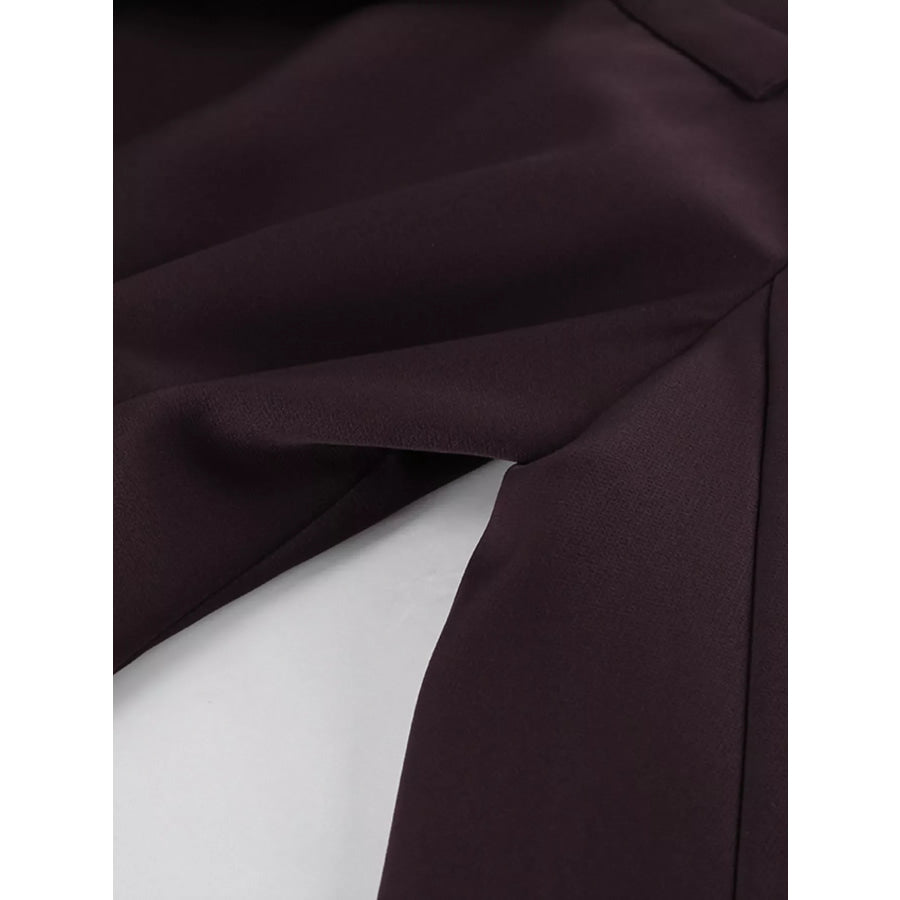 One-Button Blazer and Wide-Leg Pants Set Apparel and Accessories