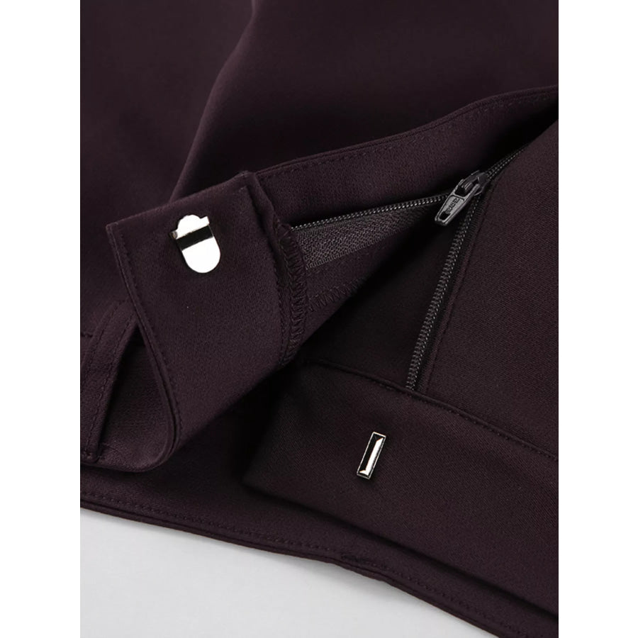 One-Button Blazer and Wide-Leg Pants Set Apparel and Accessories