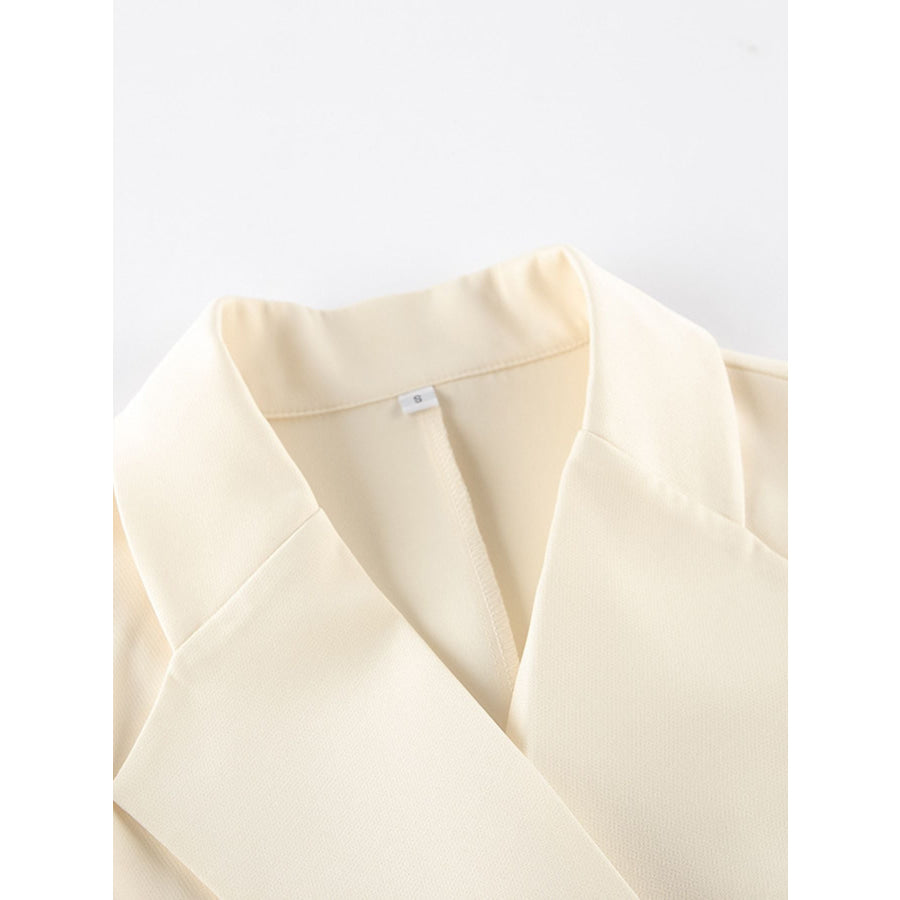 One Button Blazer & Wide Leg Pants Set Apparel and Accessories
