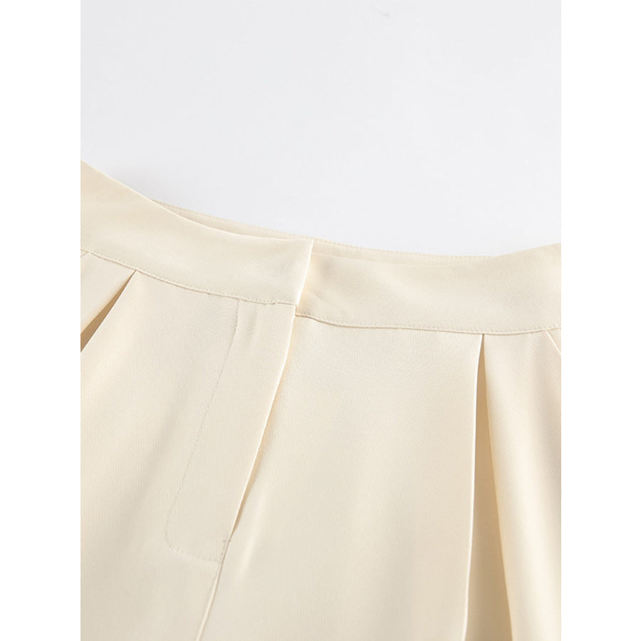 One Button Blazer & Wide Leg Pants Set Apparel and Accessories