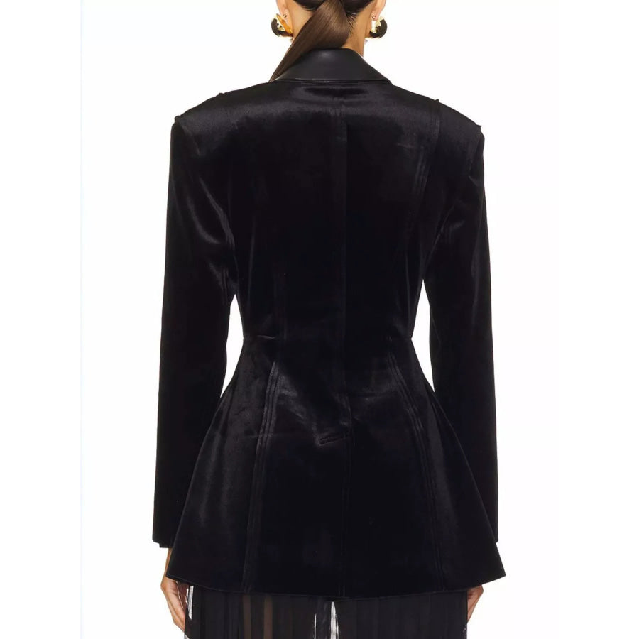 One-Button Long Sleeve Blazer