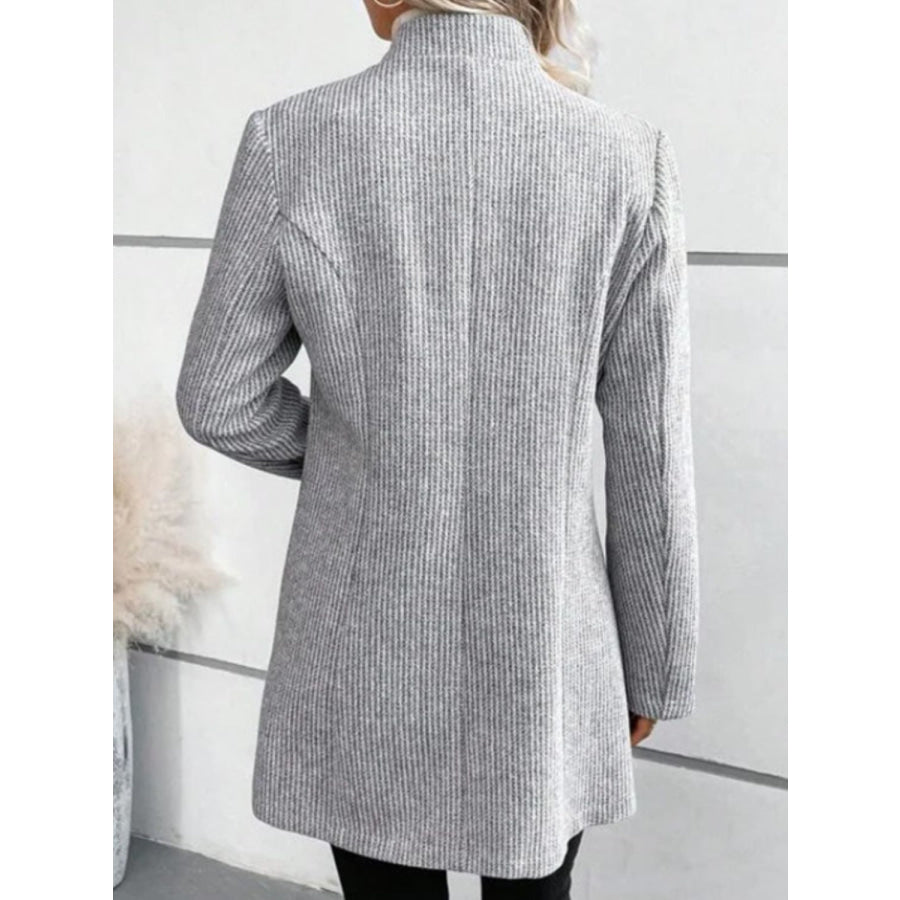 One Button Long Sleeve Coat Apparel and Accessories