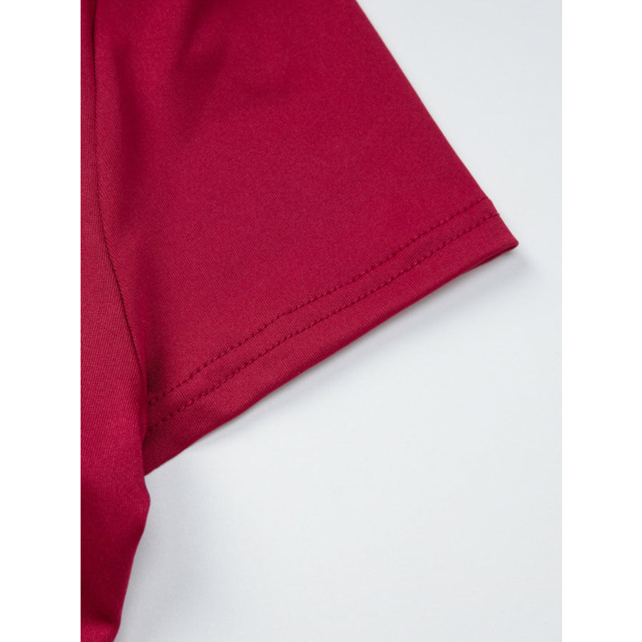 One-Shoulder Button-Decorated Fitted T-Shirt Apparel and Accessories