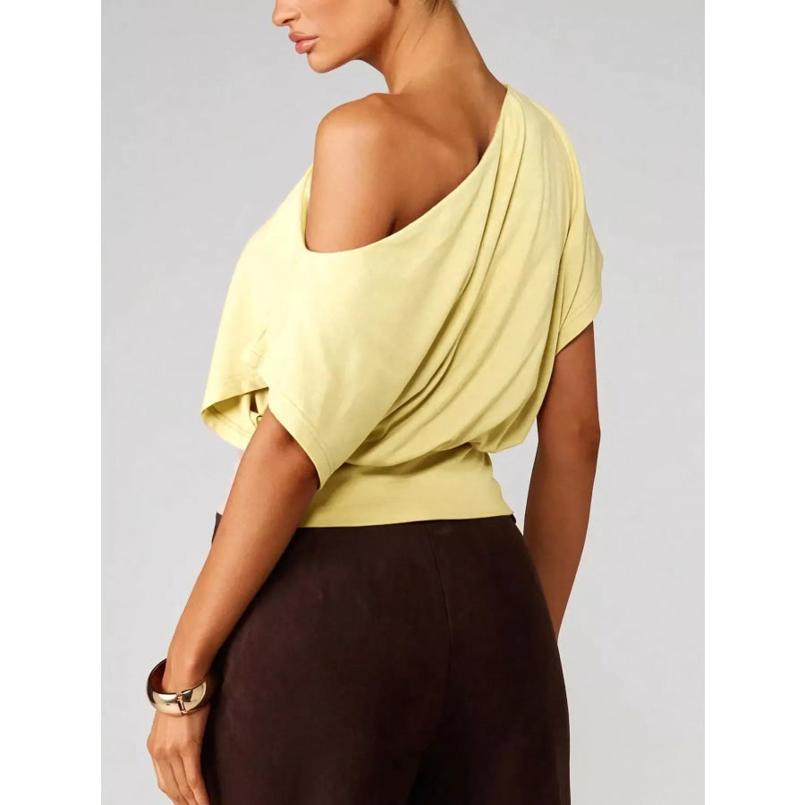 One Shoulder Crop T-Shirt Apparel and Accessories
