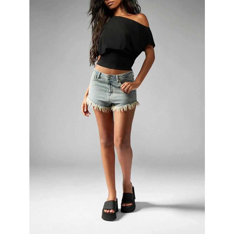 One Shoulder Crop T-Shirt Apparel and Accessories