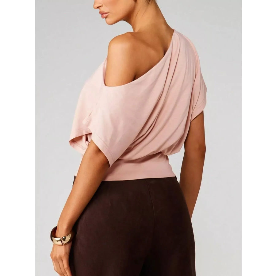 One Shoulder Crop T-Shirt Apparel and Accessories