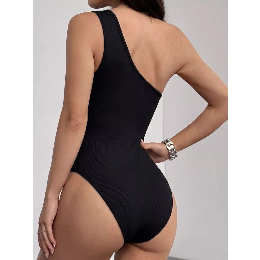 One-Shoulder Cutout Bodysuit Apparel and Accessories
