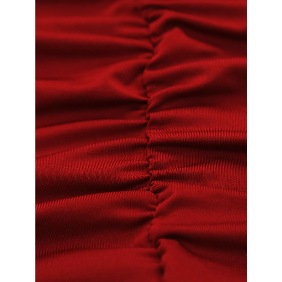 One-Shoulder Cutout Ruched Bodycon Mini Dress Apparel and Accessories
