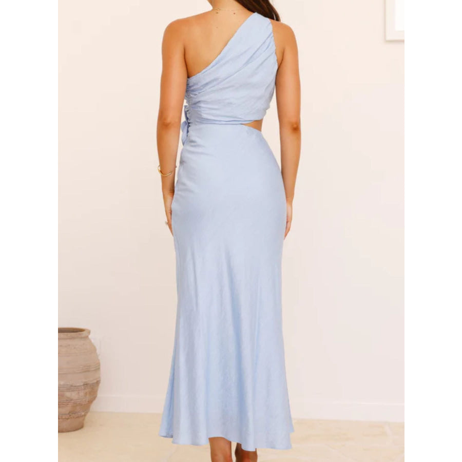 One-Shoulder Floral Cutout Dress Apparel and Accessories