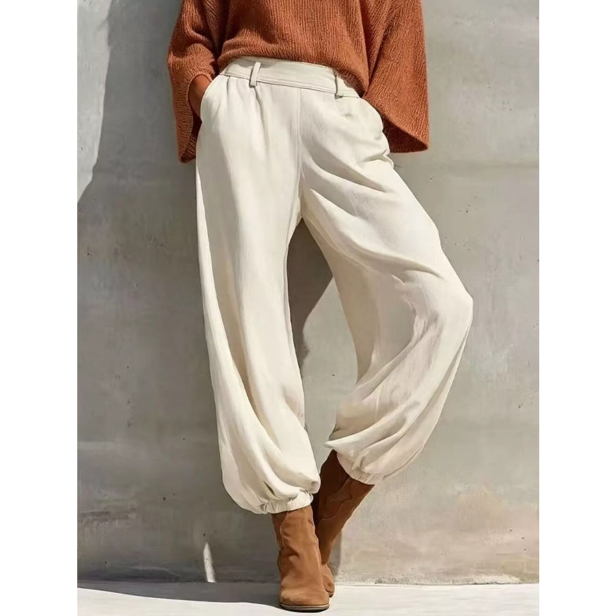 One-Shoulder Knit Top and High-Waisted Pants Set Apparel Accessories