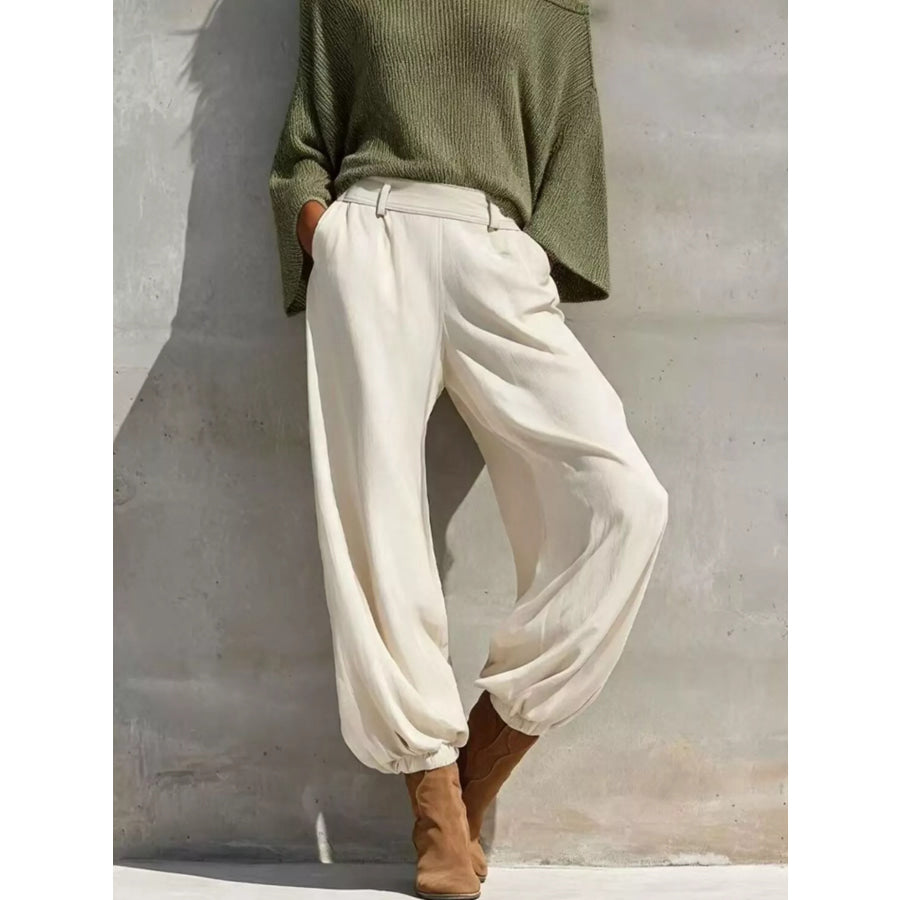 One-Shoulder Knit Top and High-Waisted Pants Set Apparel Accessories