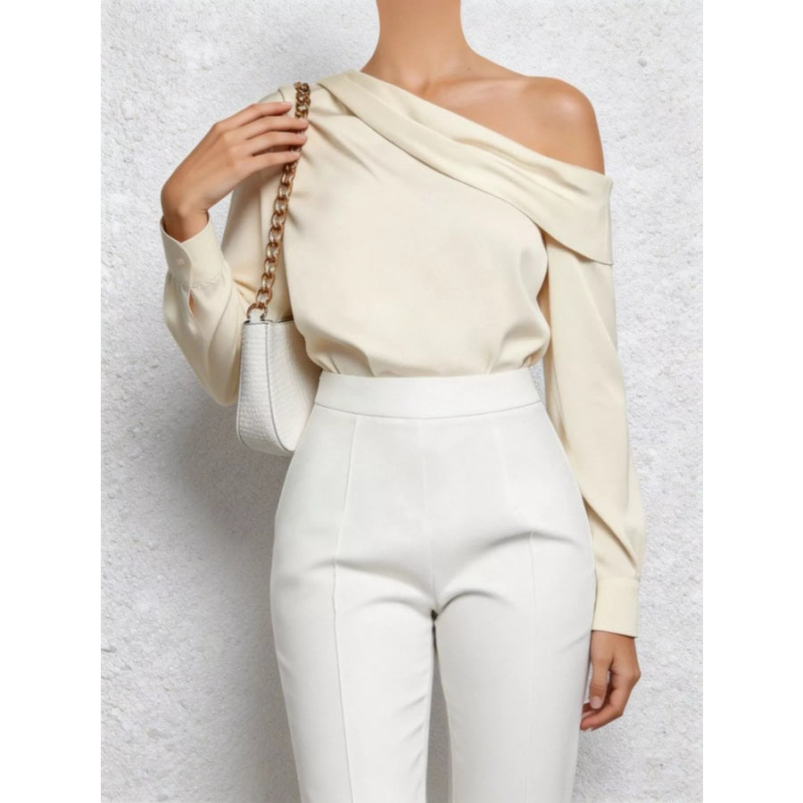One-Shoulder Long Sleeve Blouse Apparel and Accessories
