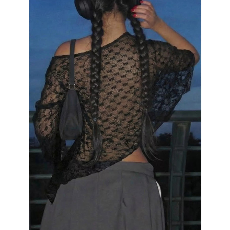 One Shoulder Long Sleeve Cover Up Apparel and Accessories