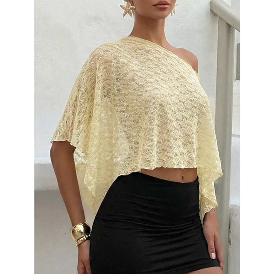One Shoulder Long Sleeve Cover Up Apparel and Accessories