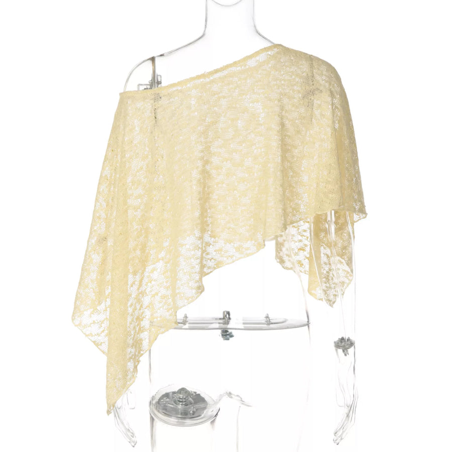 One Shoulder Long Sleeve Cover Up Apparel and Accessories