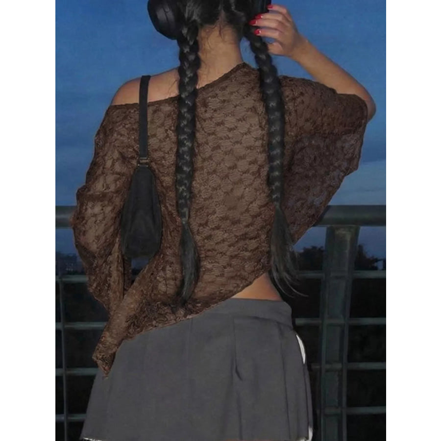 One Shoulder Long Sleeve Cover Up Apparel and Accessories