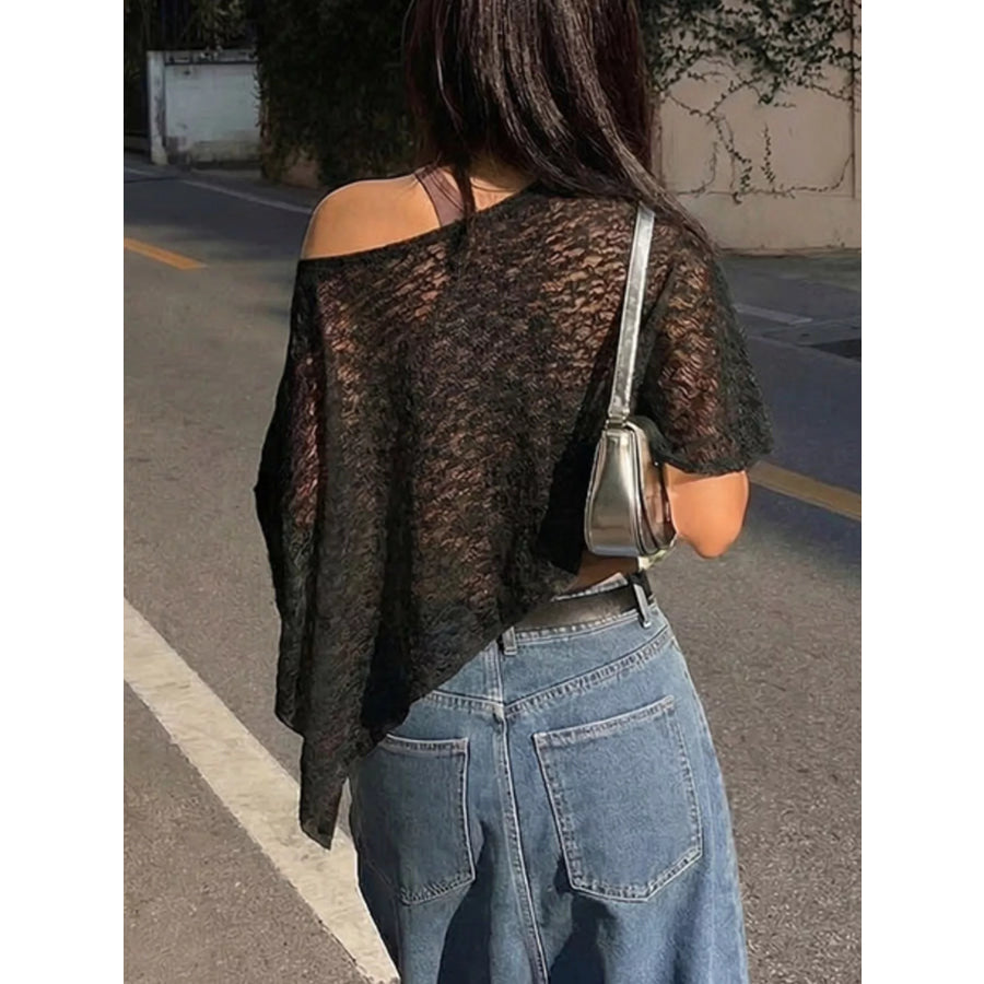 One Shoulder Long Sleeve Cover Up Apparel and Accessories