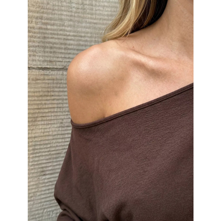 One Shoulder Long Sleeve Mini Dress Apparel and Accessories