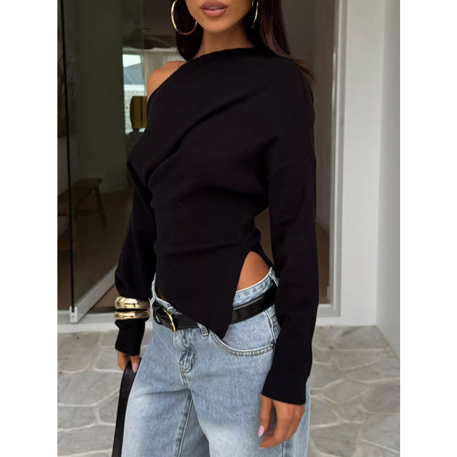 One Shoulder Long Sleeve T-Shirt Apparel and Accessories