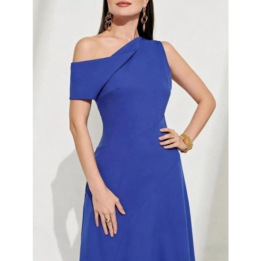 One-Shoulder Midi Dress Apparel and Accessories