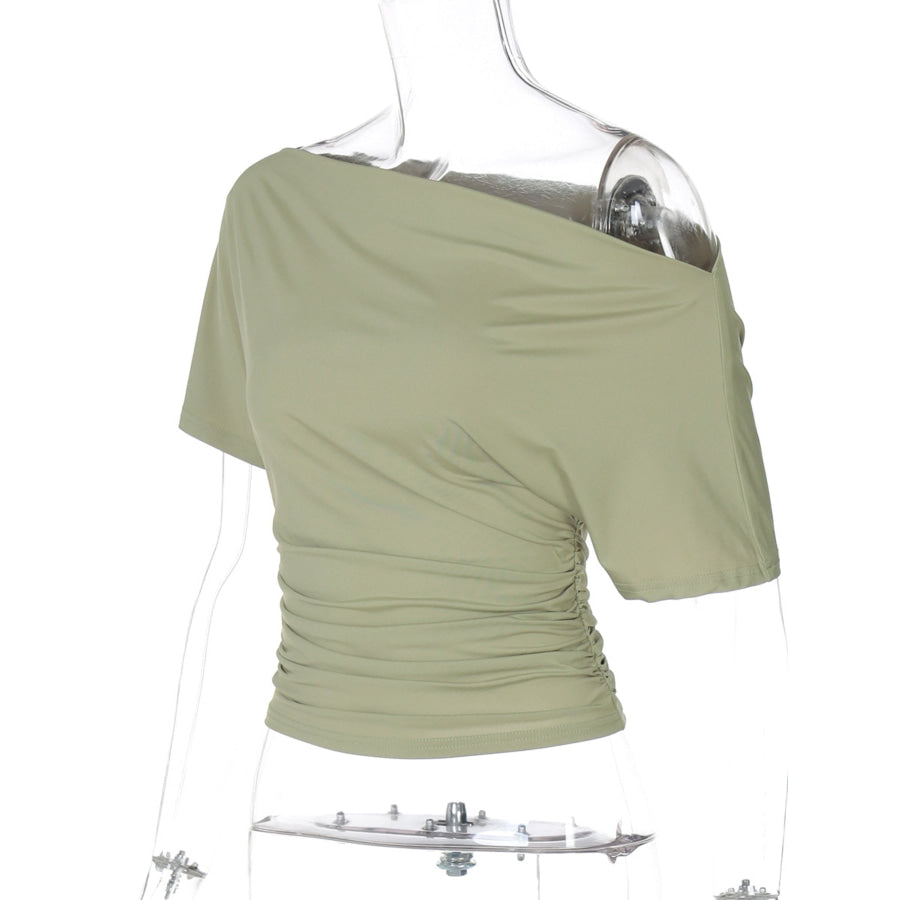 One Shoulder Short Sleeve T-Shirt Apparel and Accessories