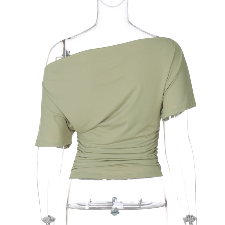 One Shoulder Short Sleeve T-Shirt Apparel and Accessories