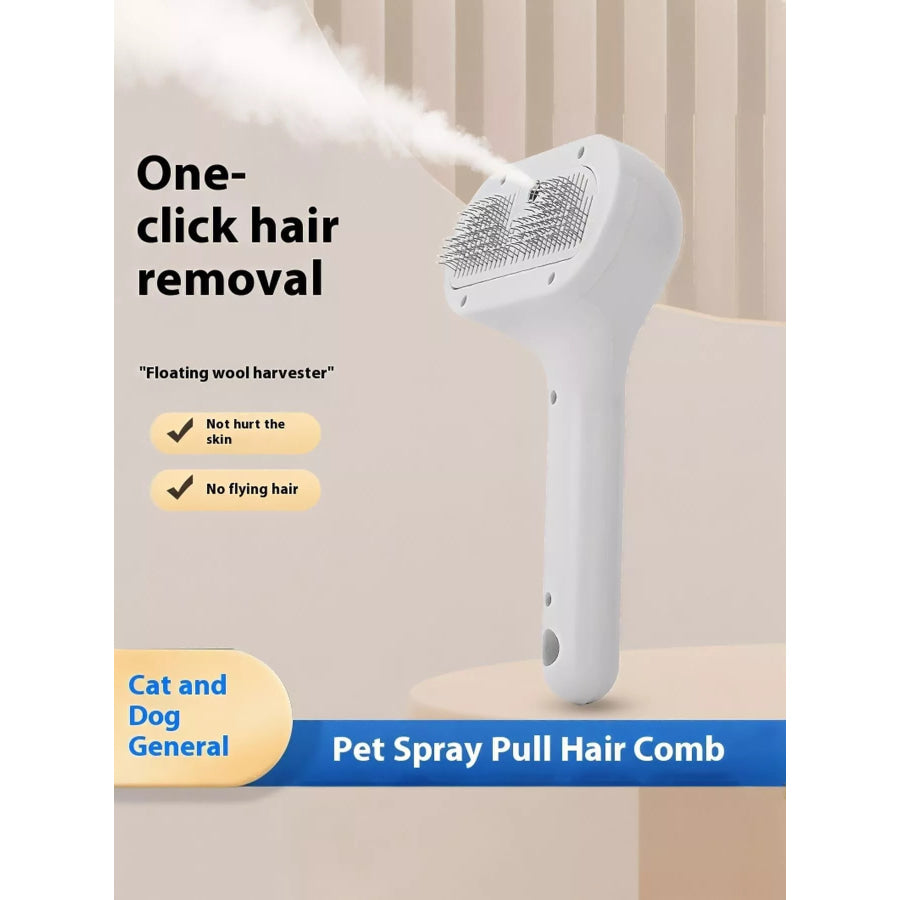 One-Touch Spray Pet Hair Remover Comb Apparel and Accessories