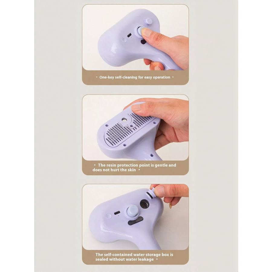One-Touch Spray Pet Hair Remover Comb Apparel and Accessories