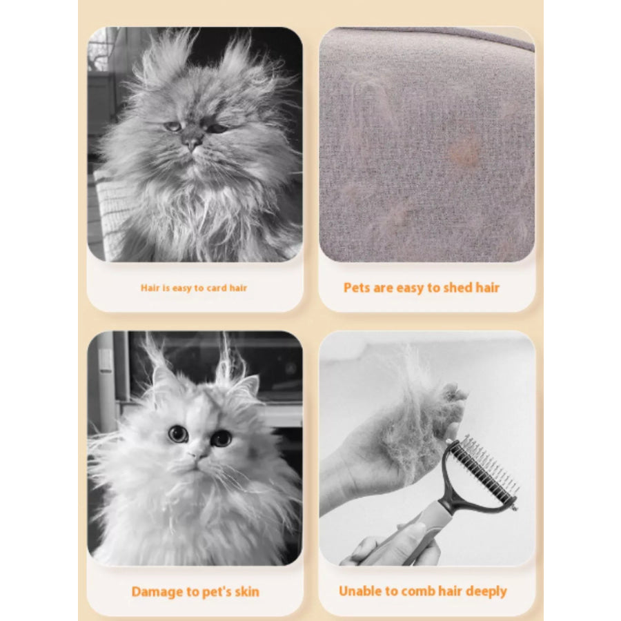 One-Touch Spray Pet Hair Remover Comb Apparel and Accessories