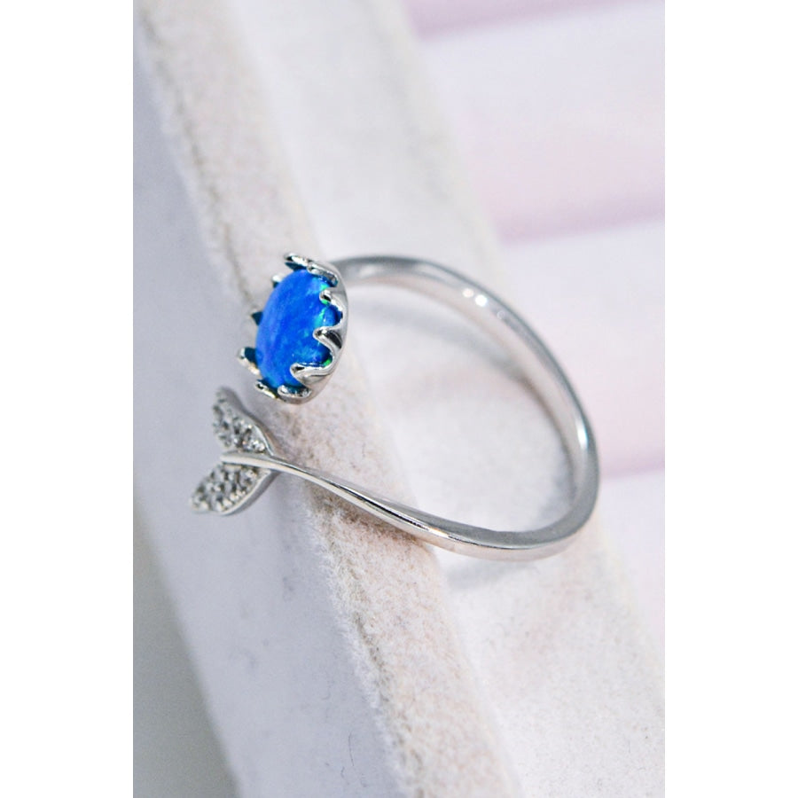 Opal Fishtail Bypass Ring Cobalt Blue / One Size