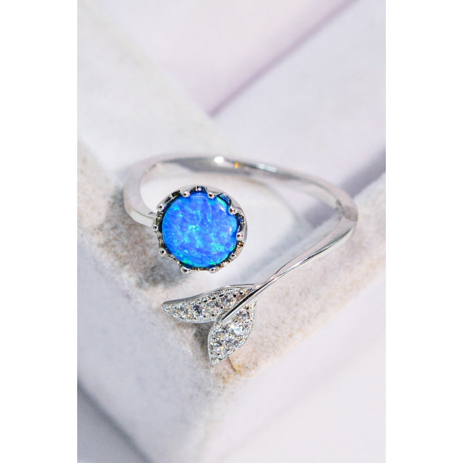 Opal Fishtail Bypass Ring Cobalt Blue / One Size