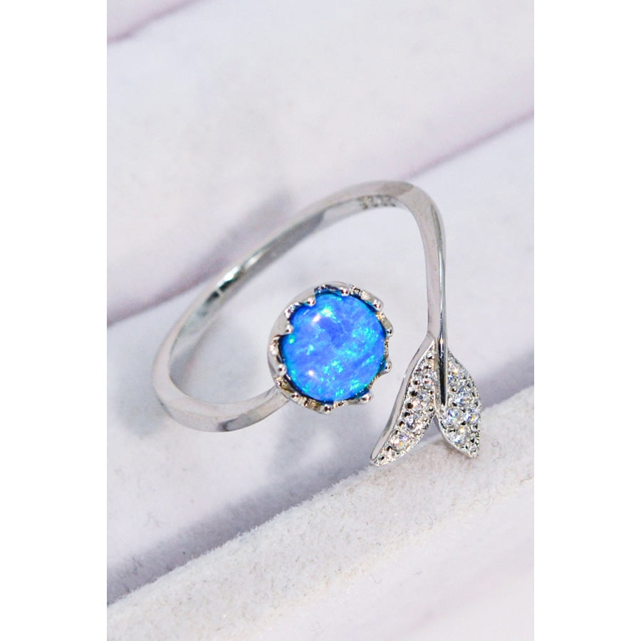 Opal Fishtail Bypass Ring Cobalt Blue / One Size