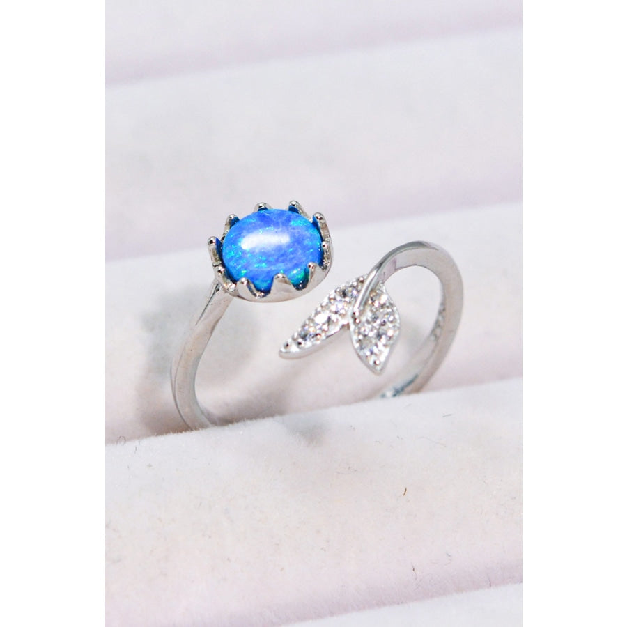 Opal Fishtail Bypass Ring Cobalt Blue / One Size