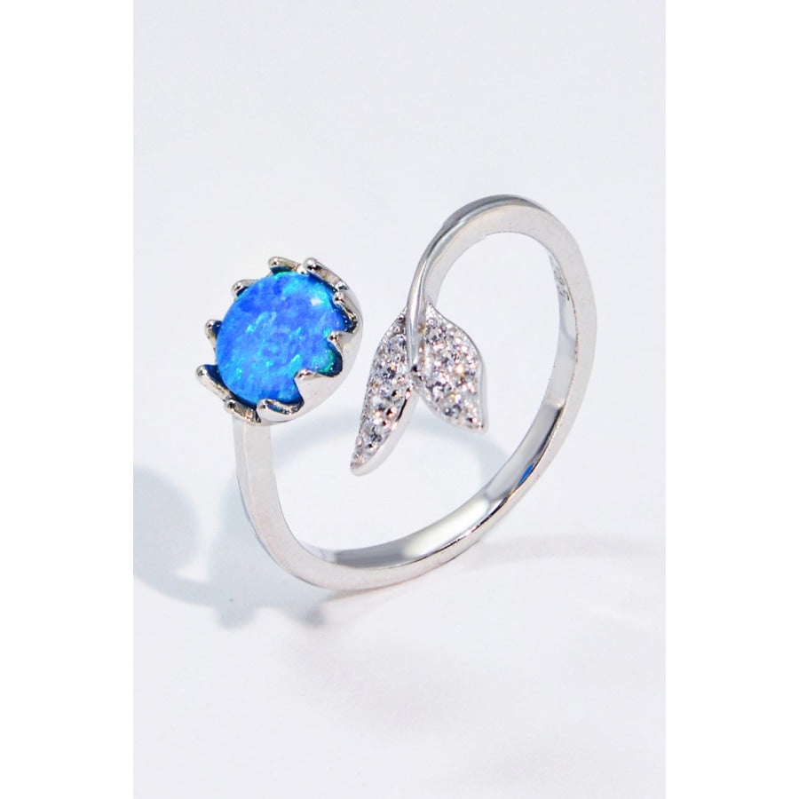 Opal Fishtail Bypass Ring Cobalt Blue / One Size