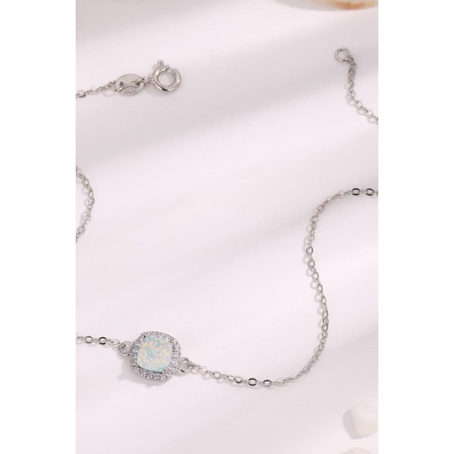 Opal Platinum-Plated Bracelet