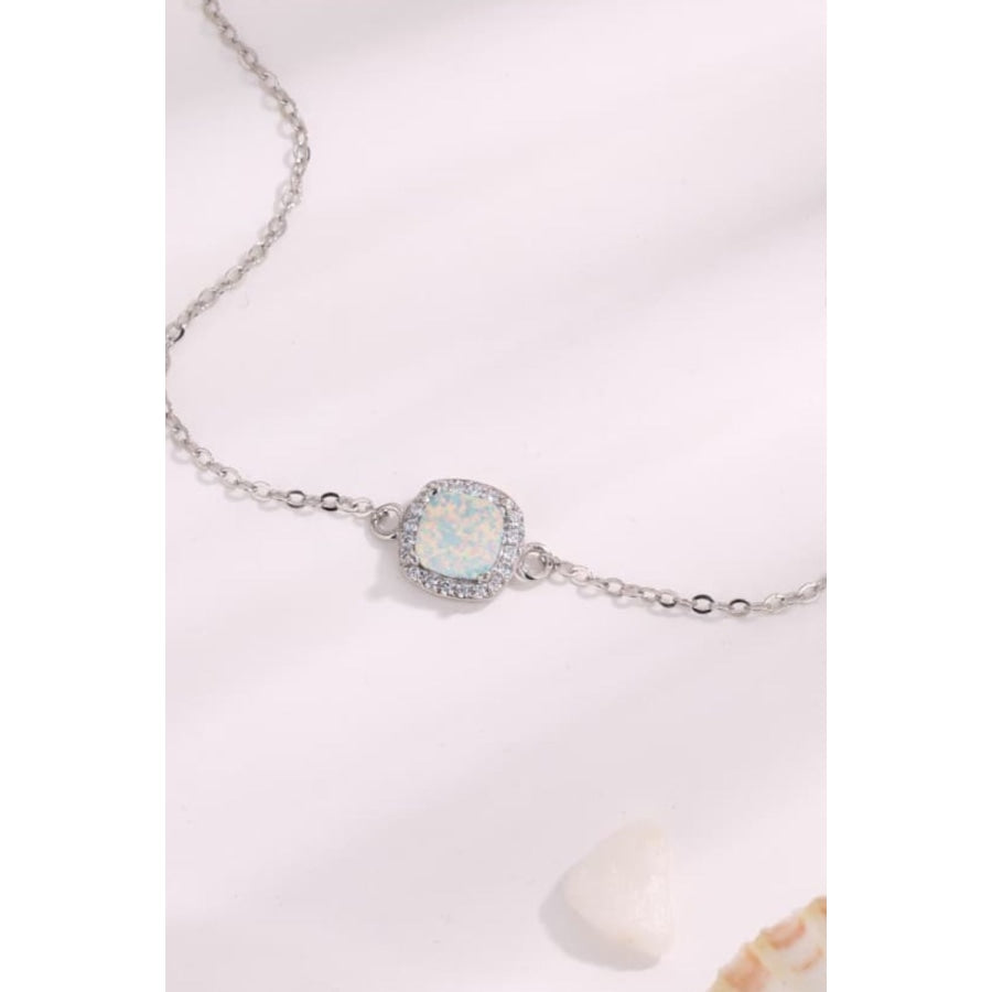 Opal Platinum-Plated Bracelet