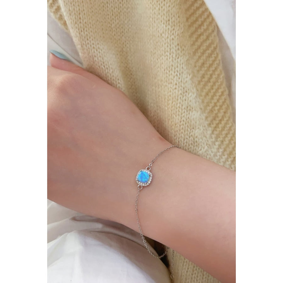 Opal Platinum-Plated Bracelet