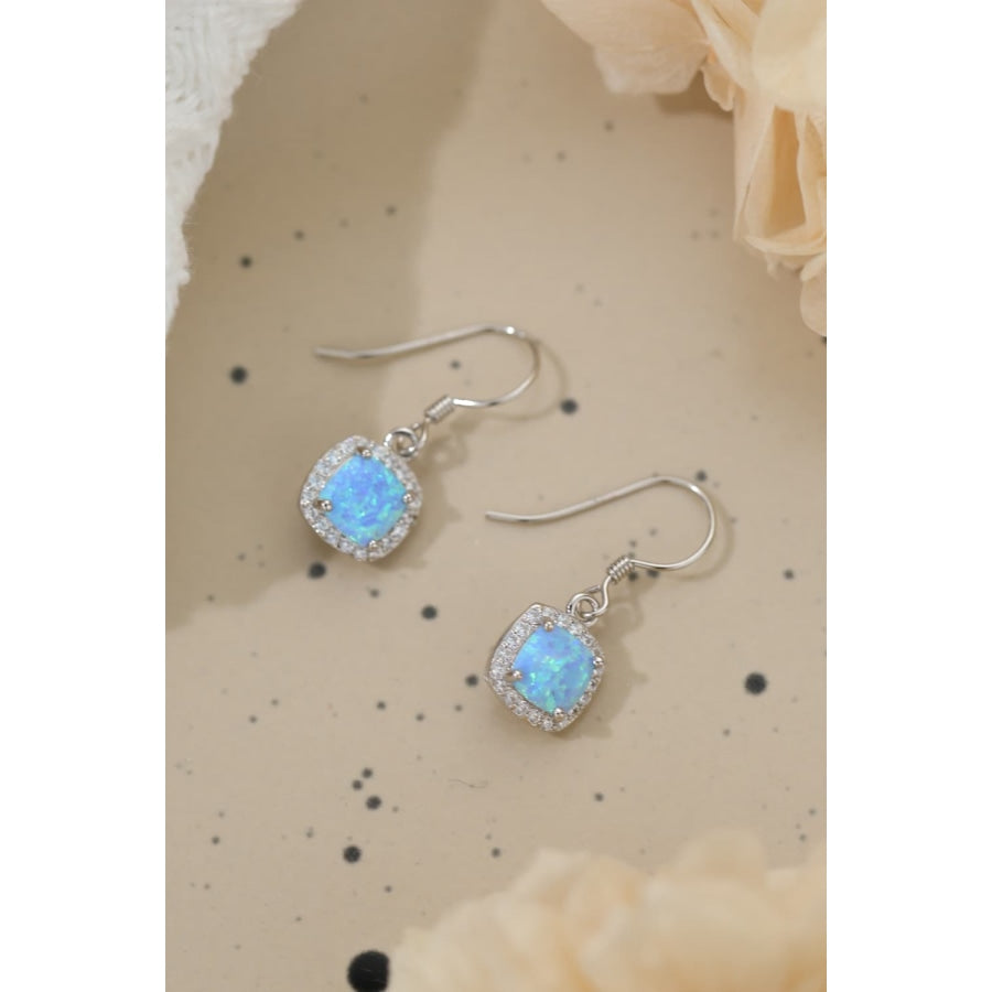 Opal Square Drop Earrings Sky Blue / One Size