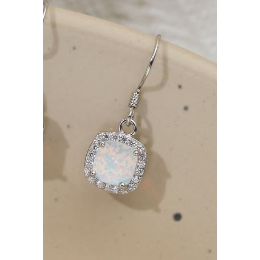 Opal Square Drop Earrings