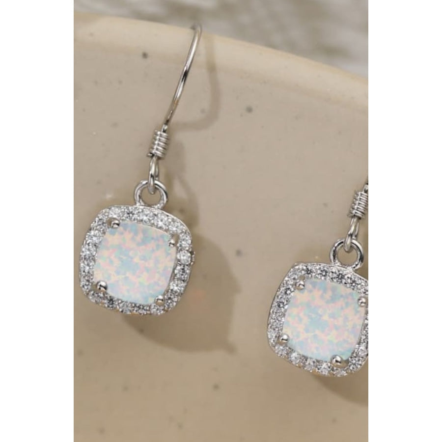 Opal Square Drop Earrings