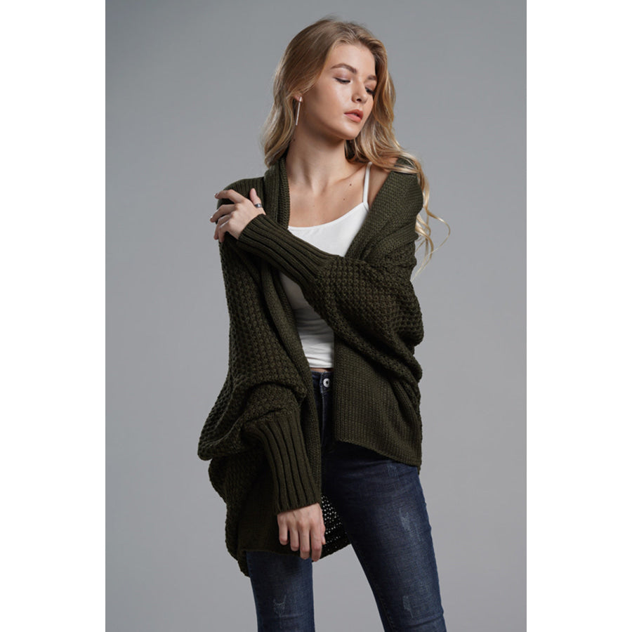 Open Front Batwing Sleeve Cardigan Apparel and Accessories