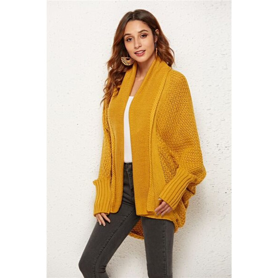 Open Front Batwing Sleeve Cardigan Apparel and Accessories