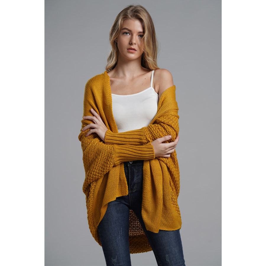 Open Front Batwing Sleeve Cardigan Apparel and Accessories