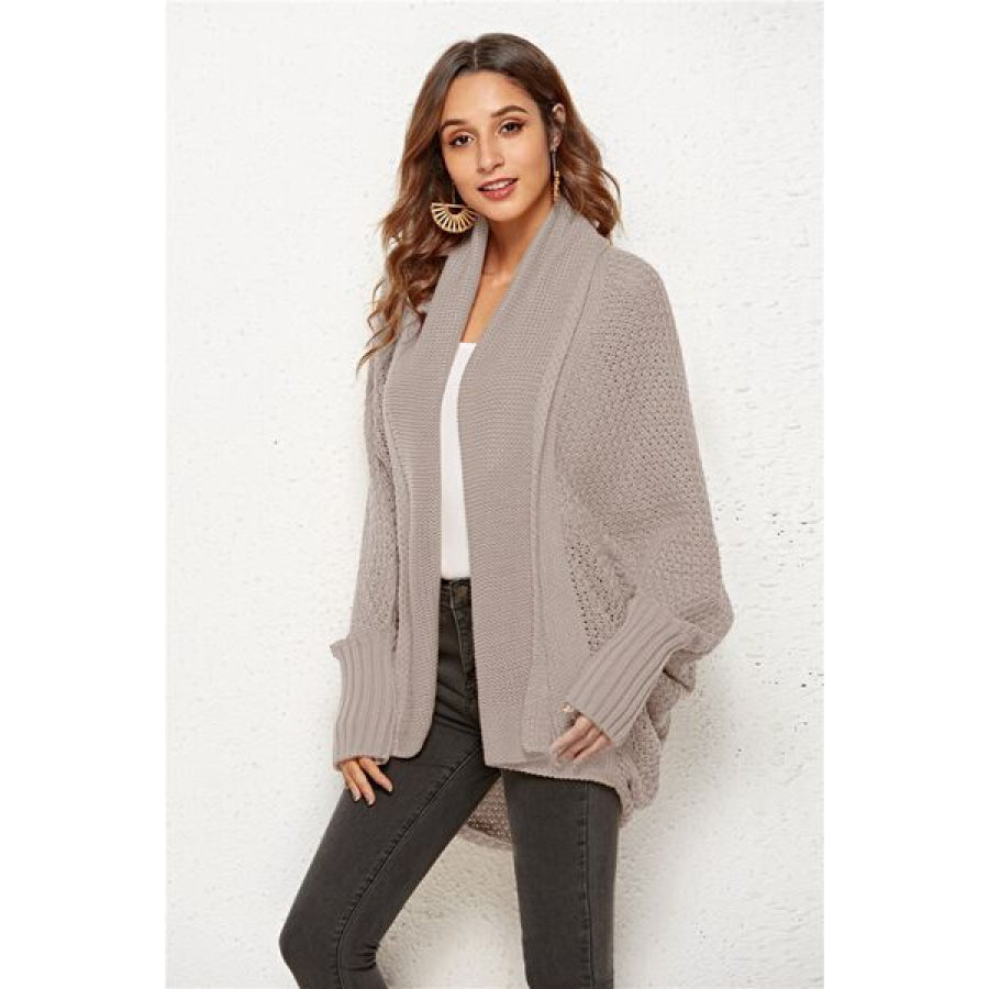 Open Front Batwing Sleeve Cardigan Apparel and Accessories