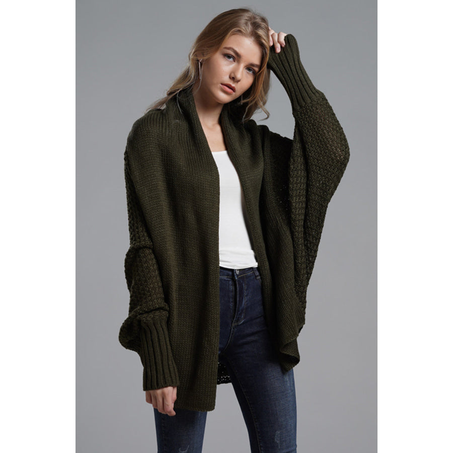 Open Front Batwing Sleeve Cardigan Apparel and Accessories