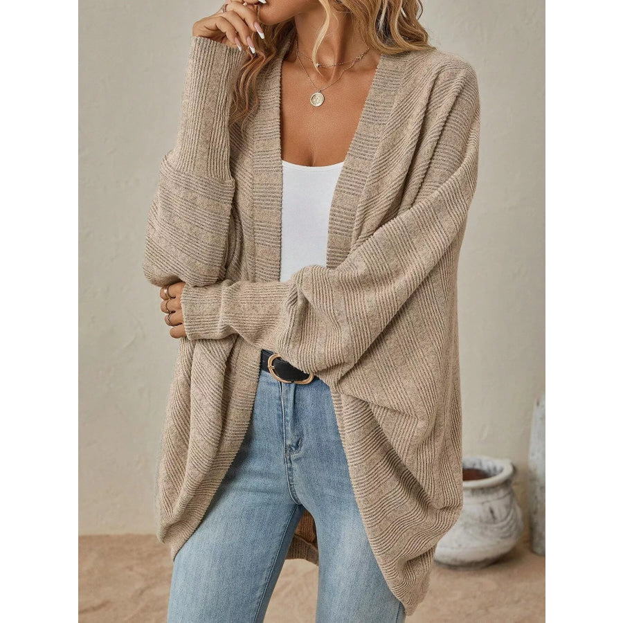 Open-Front Batwing Sleeve Cardigan Apparel and Accessories