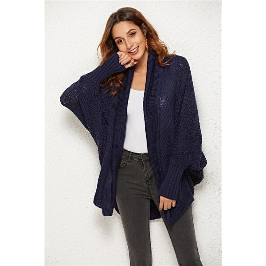 Open Front Batwing Sleeve Cardigan Apparel and Accessories