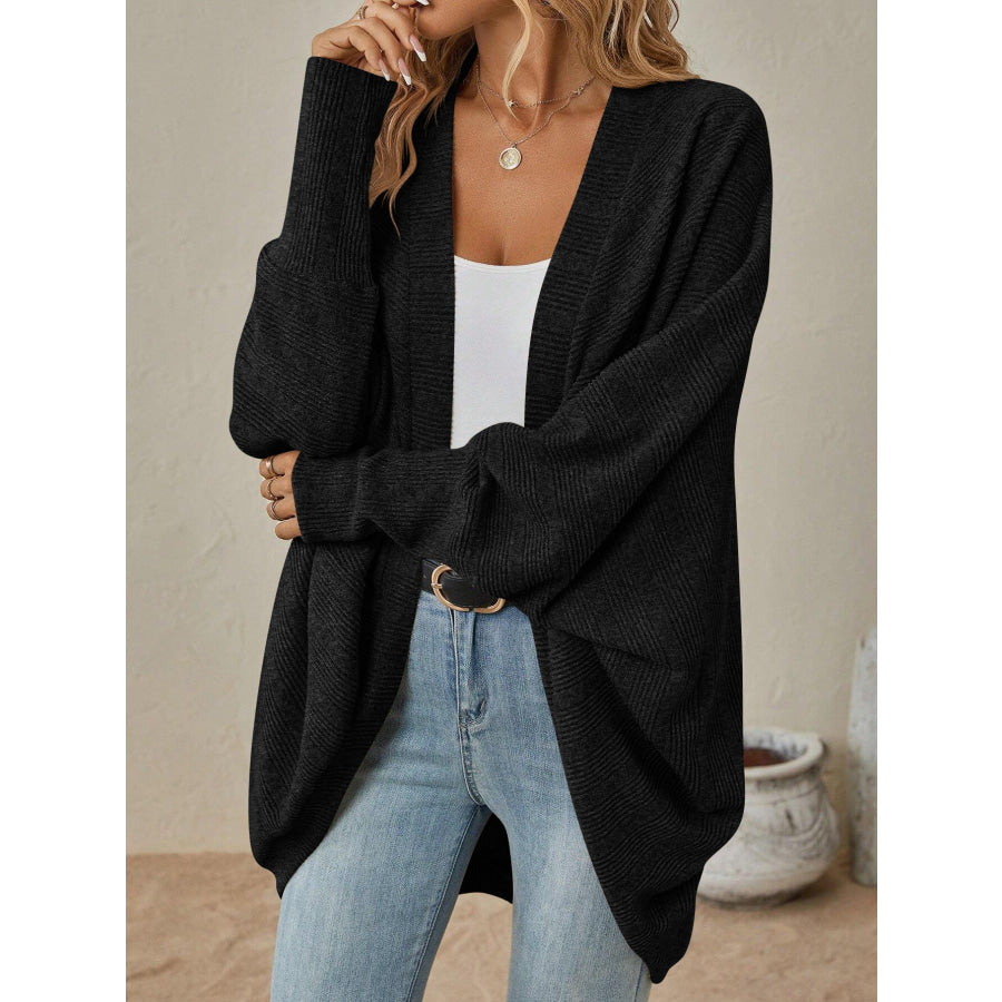 Open Front Batwing Sleeve Cardigan Apparel and Accessories