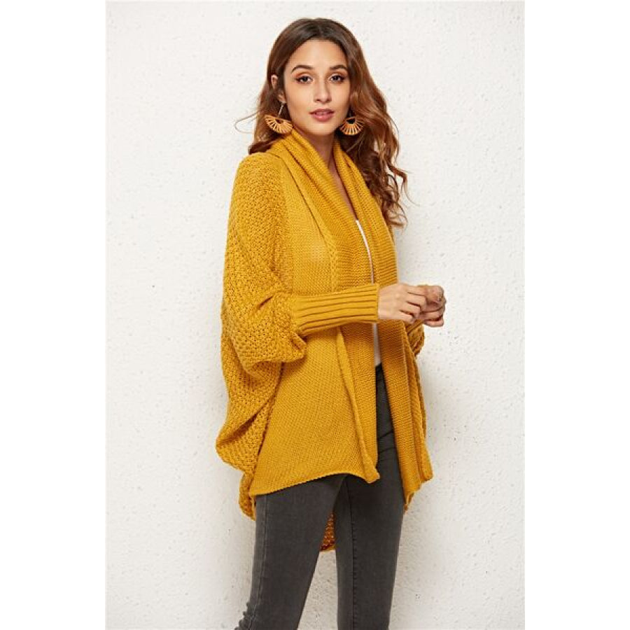 Open Front Batwing Sleeve Cardigan Apparel and Accessories