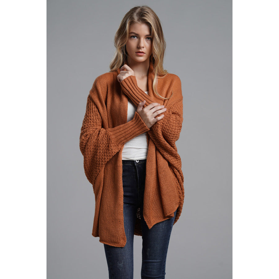 Open Front Batwing Sleeve Cardigan Apparel and Accessories